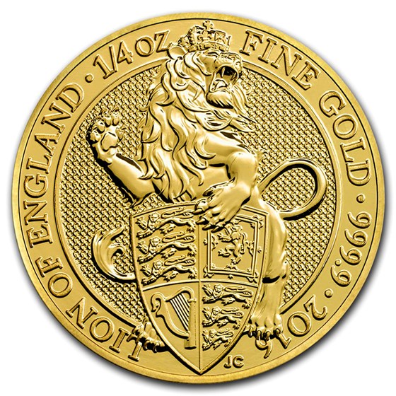 2016 Great Britain 1/4 oz Gold Queen's Beasts The Lion 2016 Great Britain 1/4 oz Gold Queen's Beasts The Lion